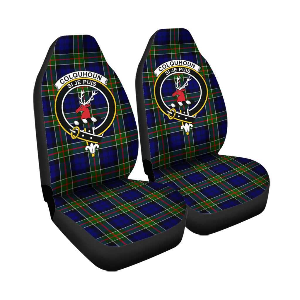 Colquhoun Modern Tartan Car Seat Cover with Family Crest - Tartanvibesclothing