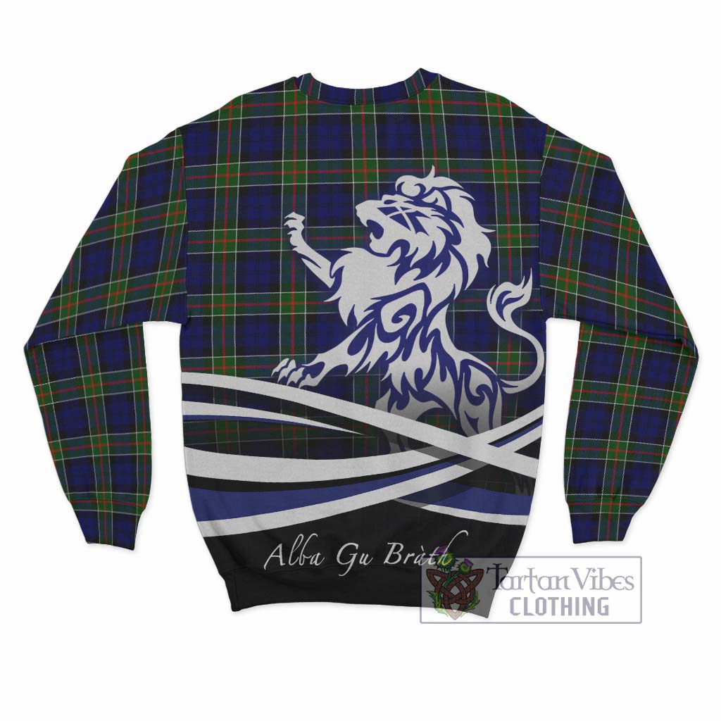 Tartan Vibes Clothing Colquhoun Modern Tartan Sweatshirt with Alba Gu Brath Regal Lion Emblem