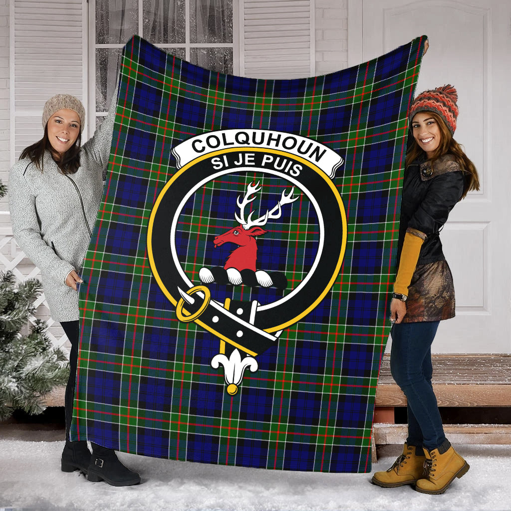 colquhoun-modern-tartab-blanket-with-family-crest