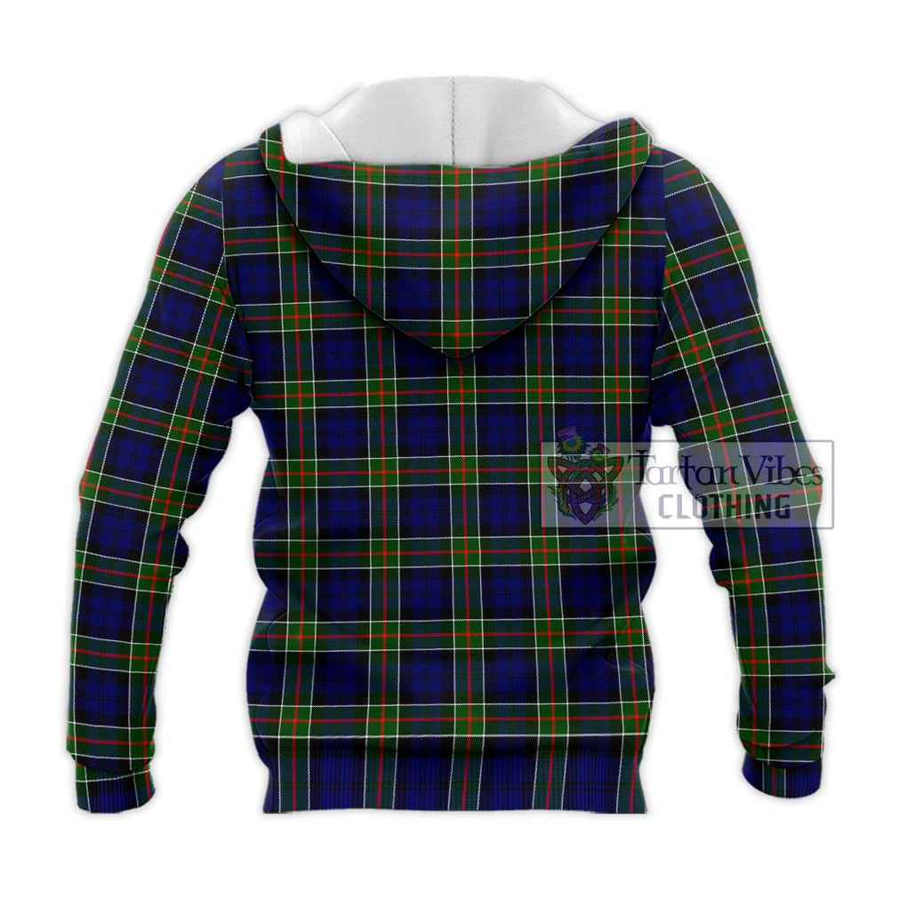 Colquhoun Tartan Knitted Hoodie with Family Crest DNA In Me Style - Tartanvibesclothing Shop