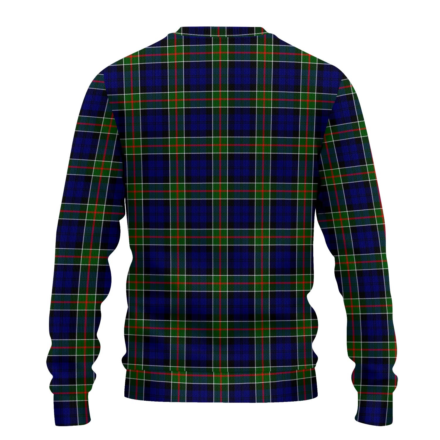 Colquhoun Modern Tartan Knitted Sweater with Family Crest - Tartanvibesclothing