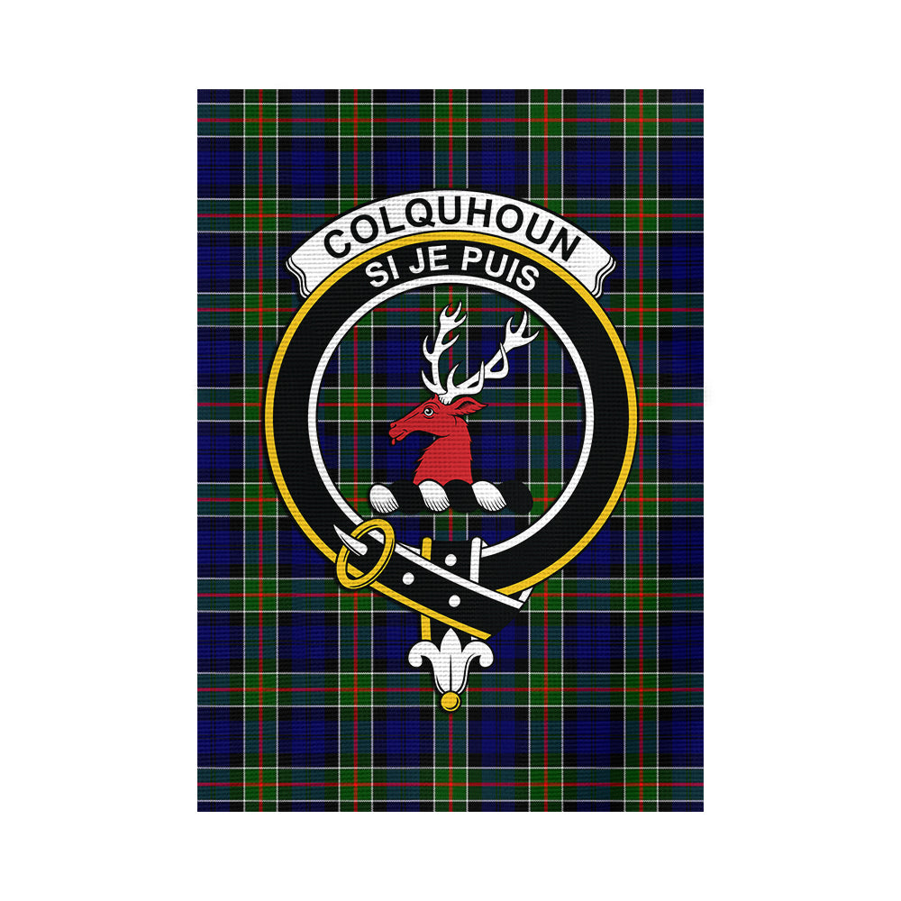 Colquhoun Tartan Flag with Family Crest - Tartan Vibes Clothing