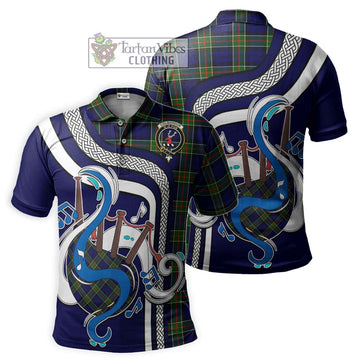 Colquhoun Tartan Polo Shirt with Epic Bagpipe Style