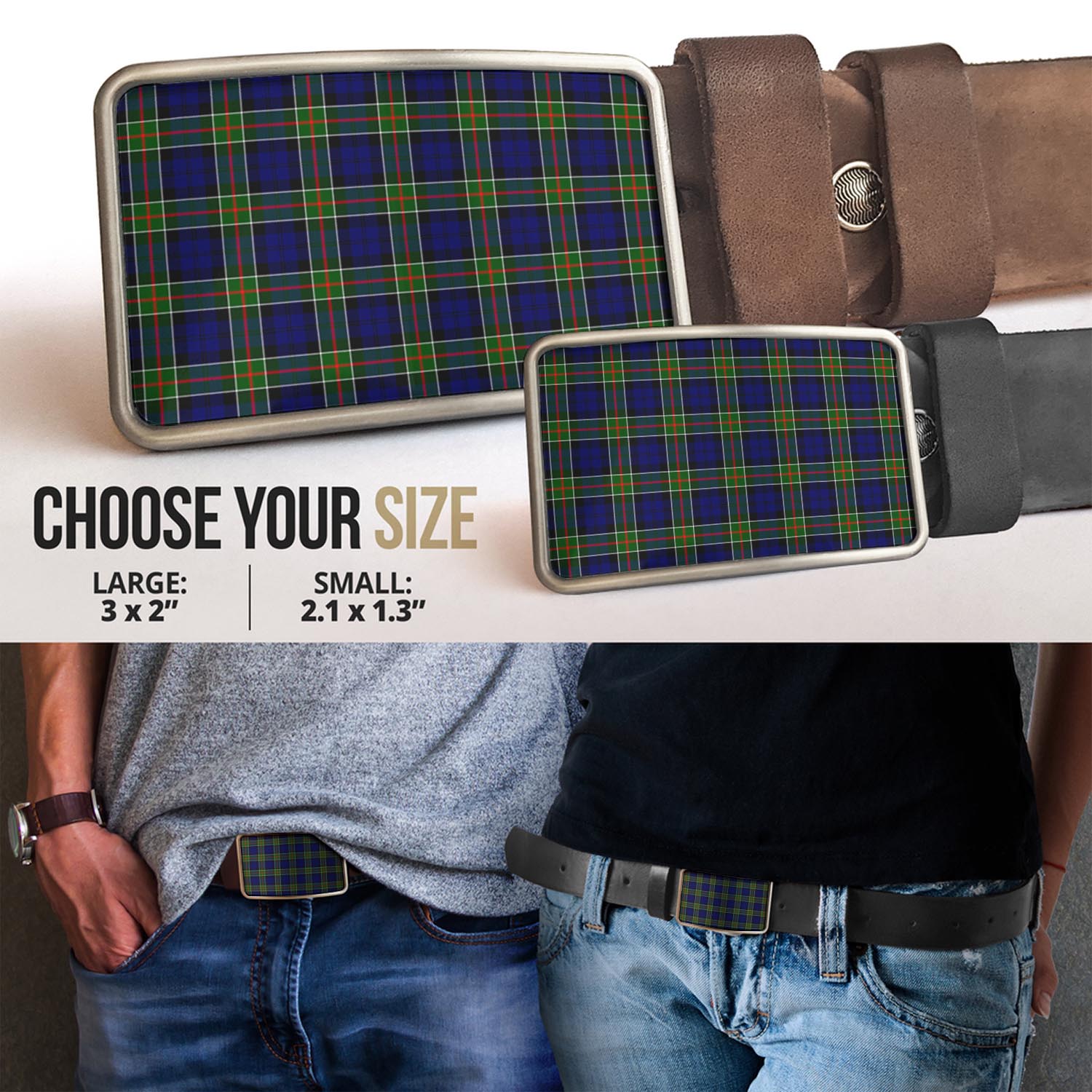 Colquhoun Tartan Belt Buckles - Tartan Vibes Clothing