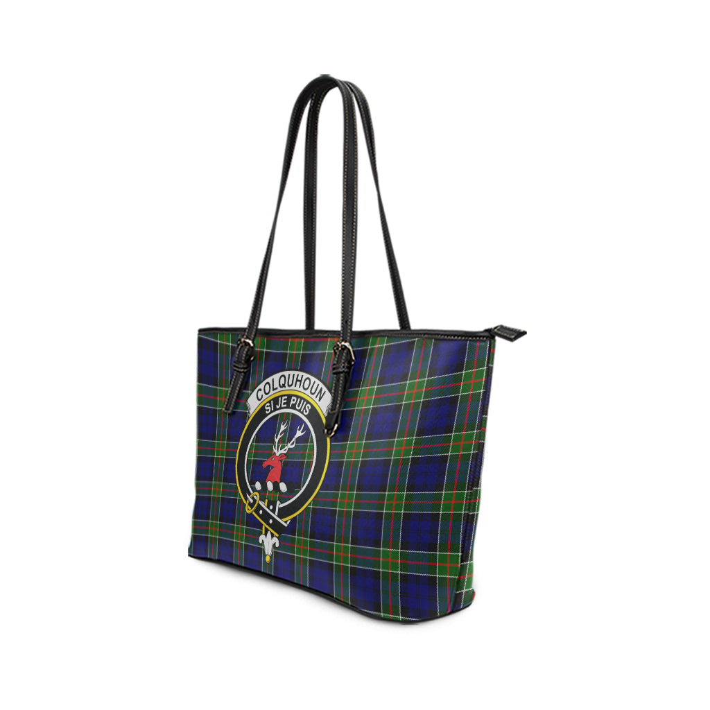 colquhoun-modern-tartan-leather-tote-bag-with-family-crest