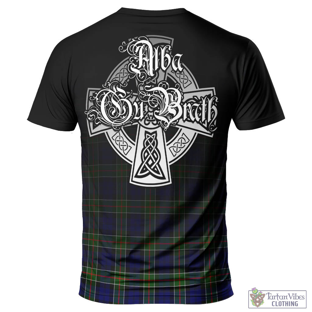 Tartan Vibes Clothing Colquhoun Modern Tartan T-Shirt Featuring Alba Gu Brath Family Crest Celtic Inspired