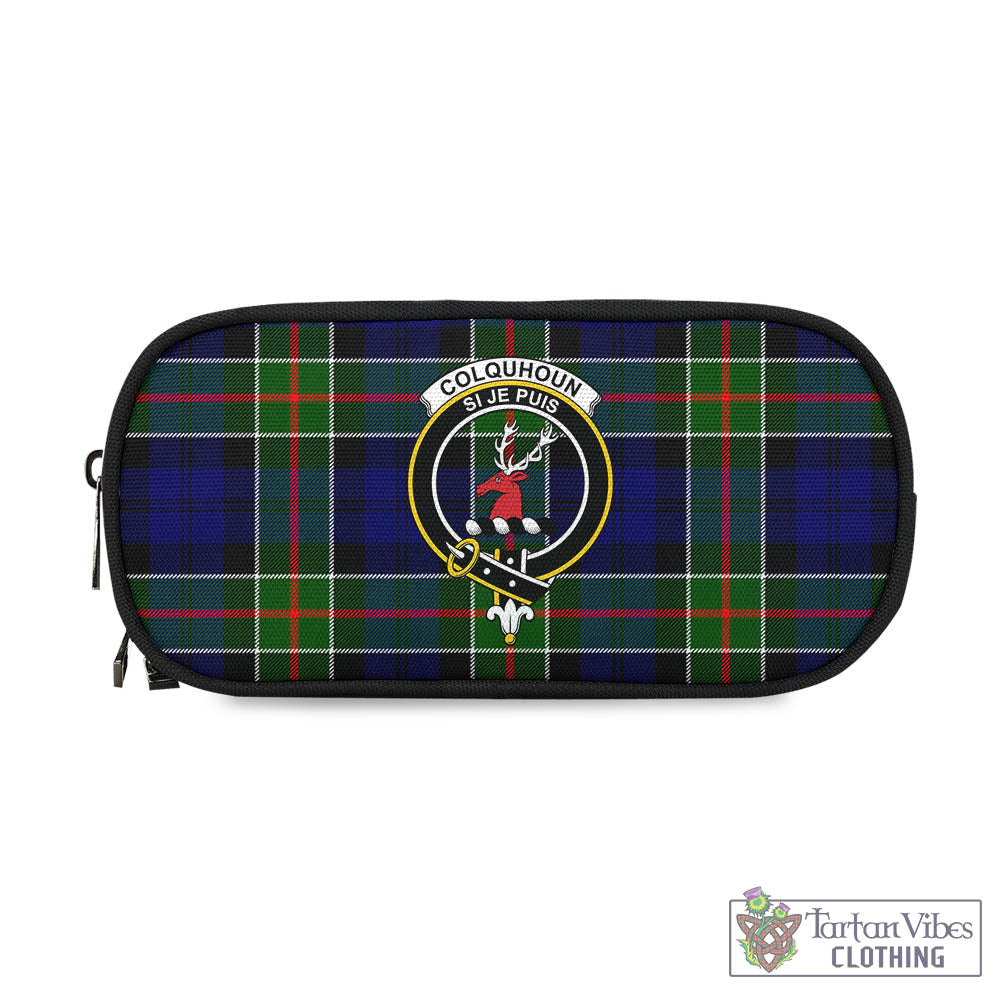 Tartan Vibes Clothing Colquhoun Modern Tartan Pen and Pencil Case with Family Crest