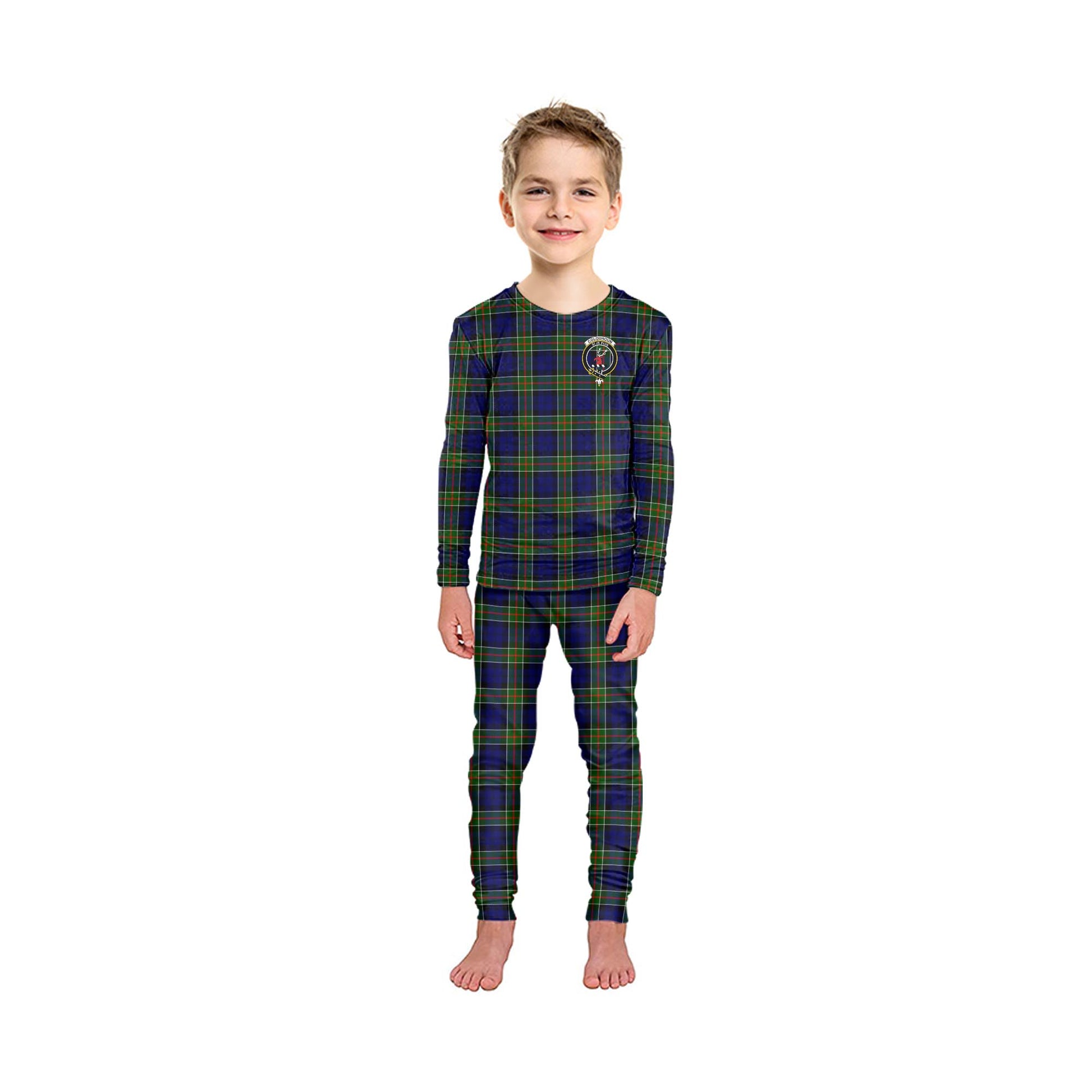 Colquhoun Tartan Pajamas Family Set with Family Crest - Tartan Vibes Clothing