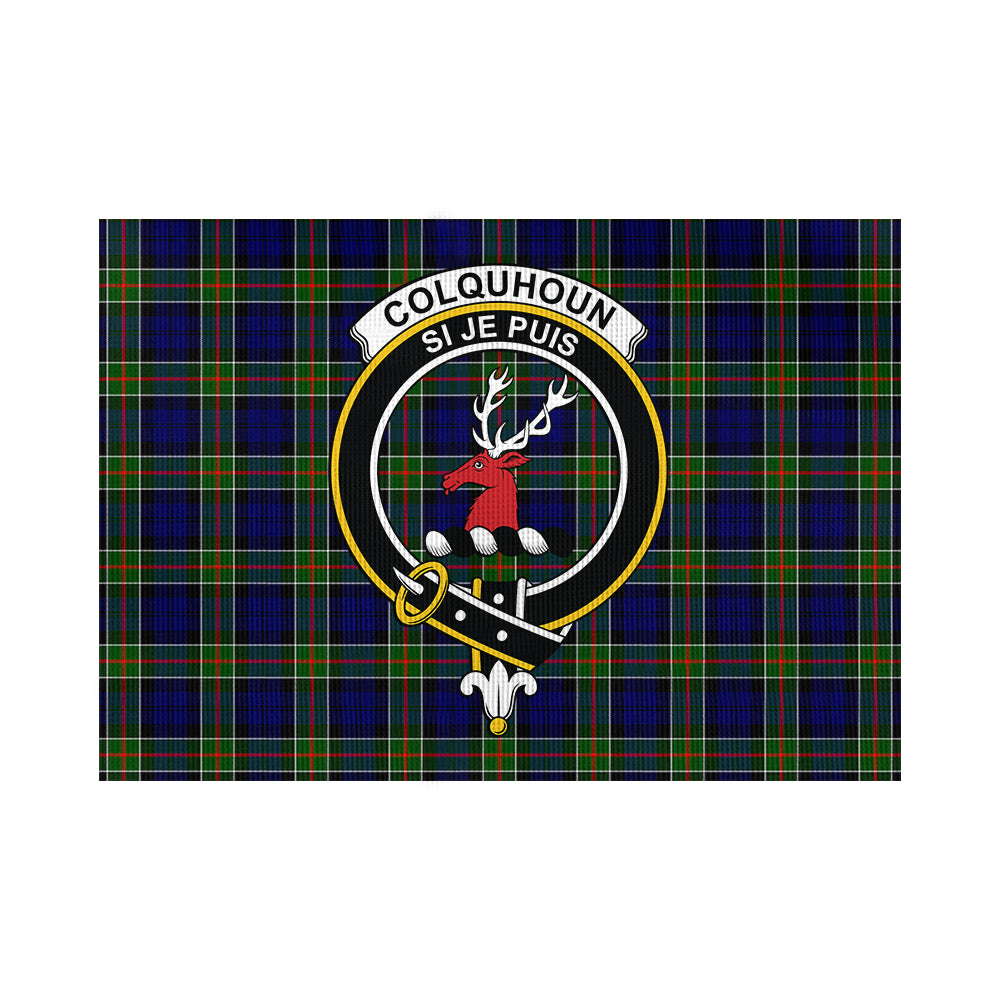 Colquhoun Tartan Flag with Family Crest - Tartan Vibes Clothing