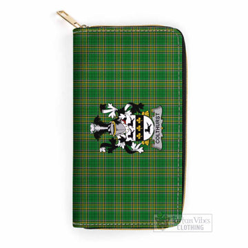 Colthurst Irish Clan Tartan Women's Leather Wallet with Coat of Arms One Size 19.7*10.5*3.5 cm - Tartan Vibes Clothing