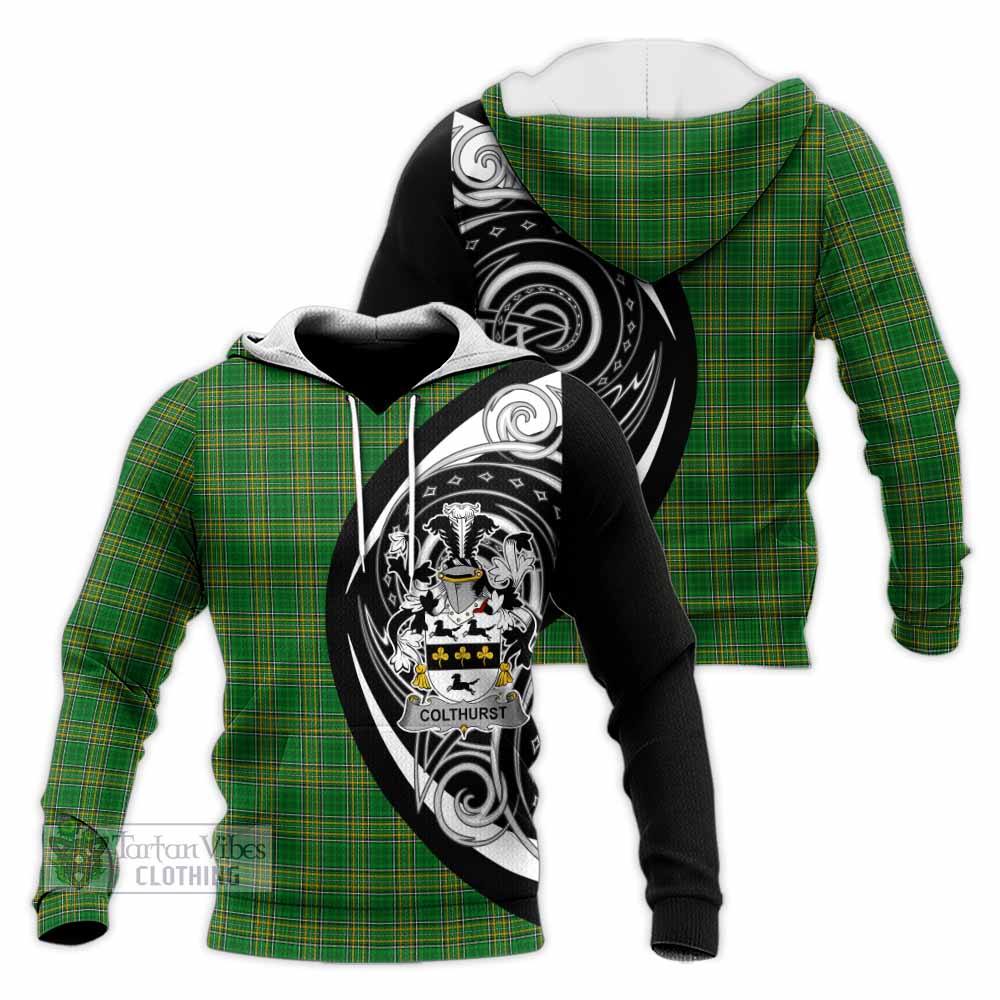 Colthurst Irish Clan Knitted Hoodie Celtic Circle Style - Tartan Vibes Clothing
