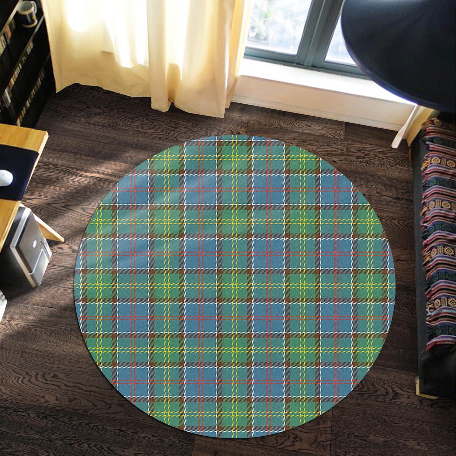 Colville Tartan Round Rug - Tartanvibesclothing