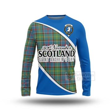 Colville Family Crest Tartan Long Sleeve T-Shirt Celebrate Saint Andrew's Day in Style