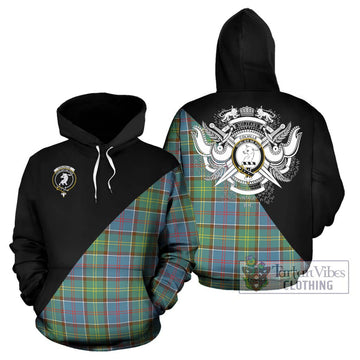 Colville Tartan Hoodie with Family Crest and Military Logo Style