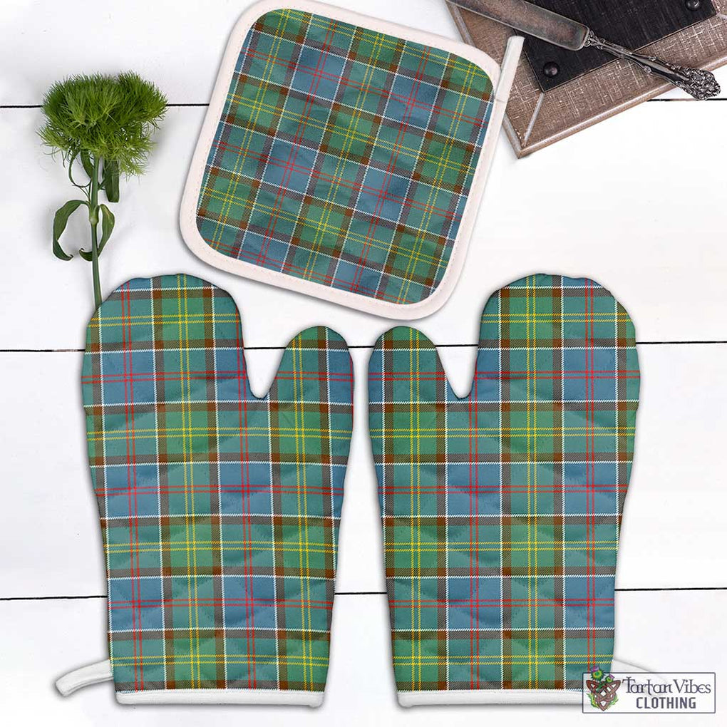 Colville Tartan Combo Oven Mitt & Pot-Holder Combo 1 Oven Mitt & 1 Pot-Holder White - Tartan Vibes Clothing