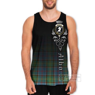 Colville Tartan Men's Tank Top Featuring Alba Gu Brath Family Crest Celtic Inspired