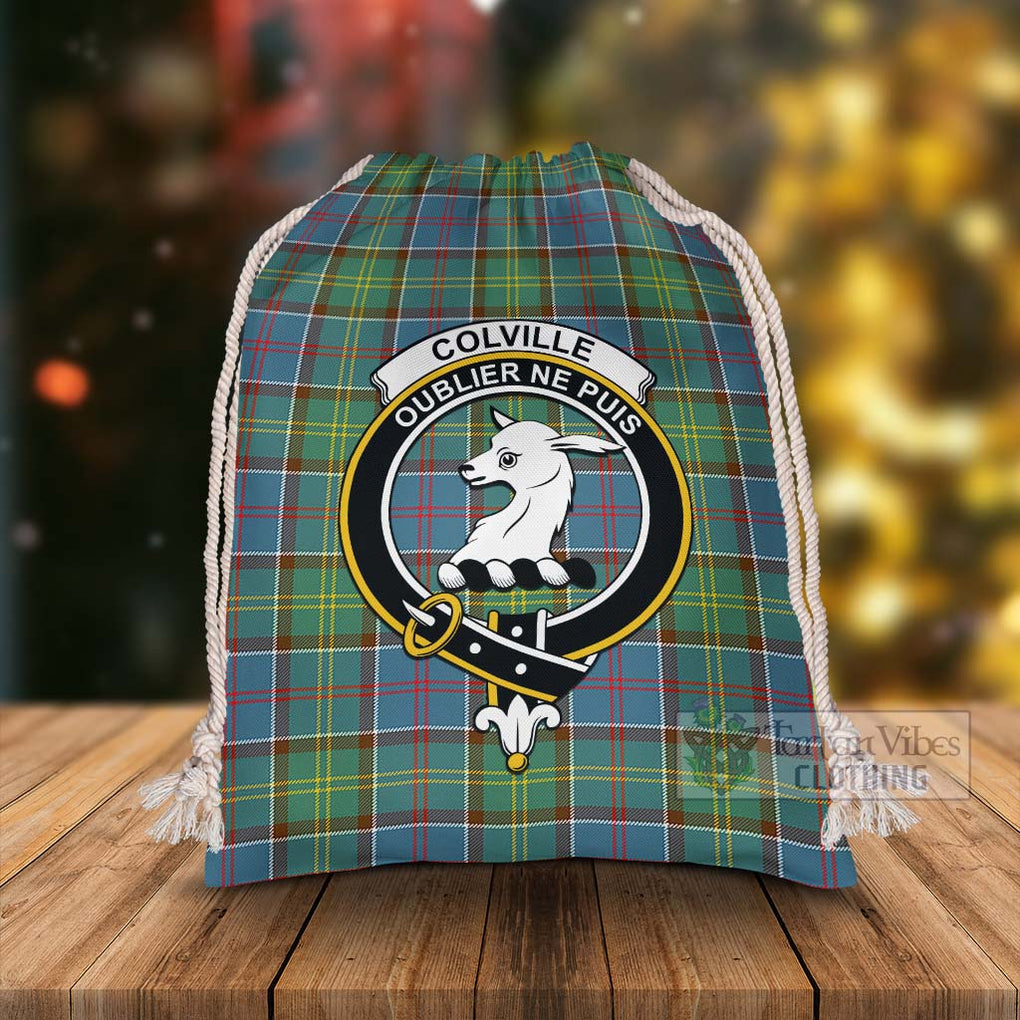 Tartan Vibes Clothing Colville Tartan Christmas Santa's Bag with Family Crest