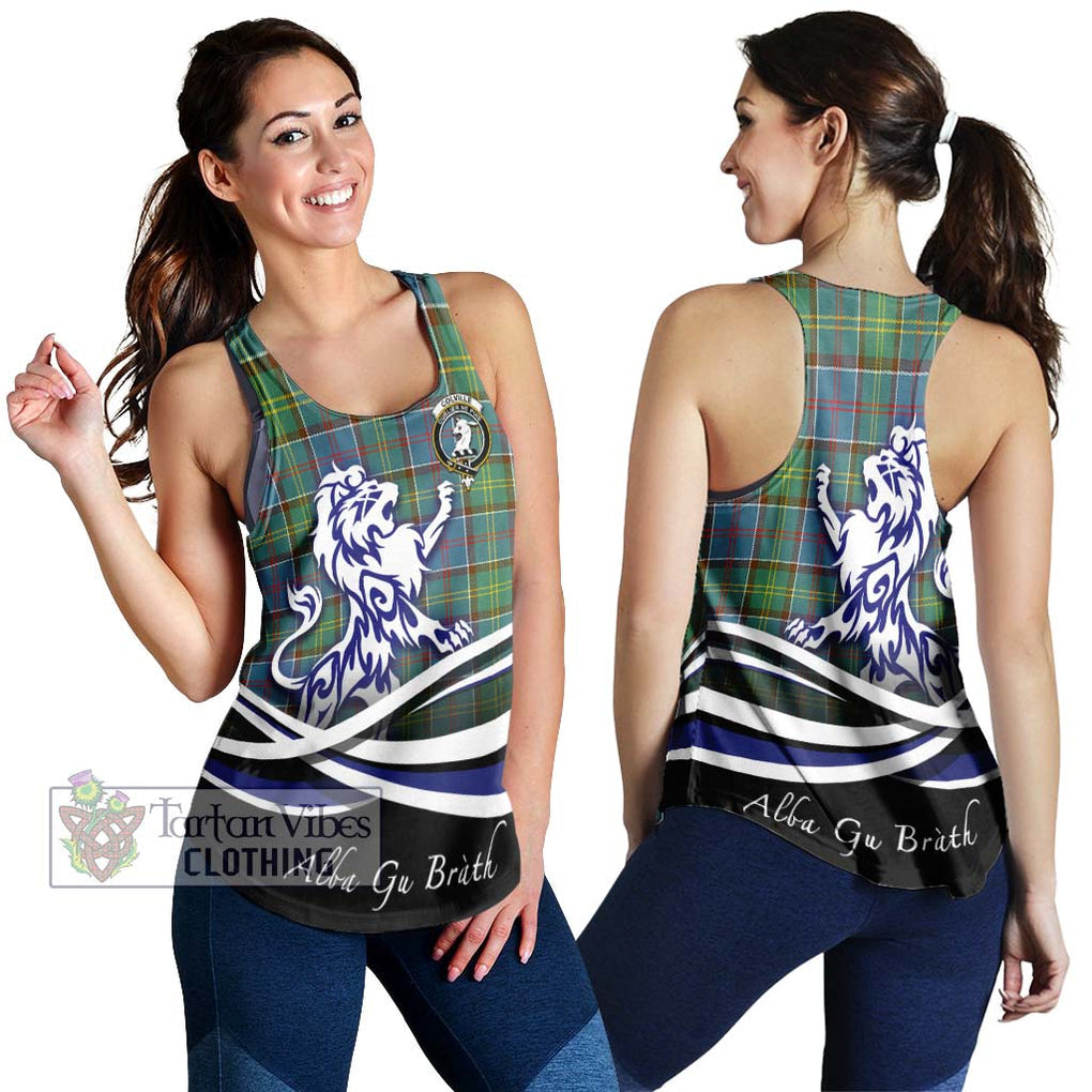 Colville Tartan Women's Racerback Tanks with Alba Gu Brath Regal Lion Emblem 4XL - Tartanvibesclothing Shop