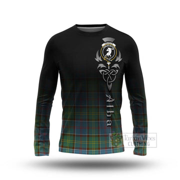 Colville Tartan Long Sleeve T-Shirt Featuring Alba Gu Brath Family Crest Celtic Inspired