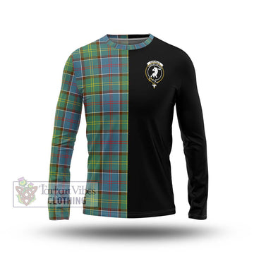 Colville Tartan Long Sleeve T-Shirt with Family Crest and Half Of Me Style