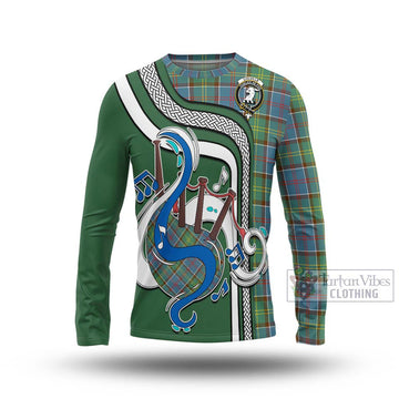 Colville Tartan Long Sleeve T-Shirt with Epic Bagpipe Style