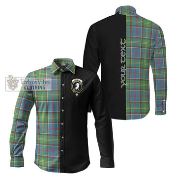 Colville Tartan Long Sleeve Button Shirt with Family Crest and Half Of Me Style