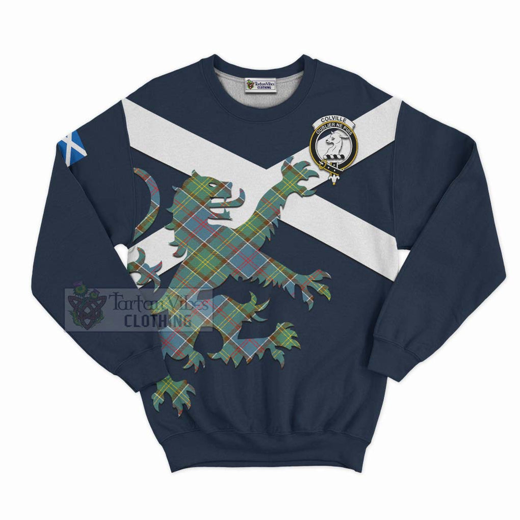 Tartan Vibes Clothing Colville Tartan Lion Rampant Sweatshirt – Proudly Display Your Heritage with Alba Gu Brath and Clan Name