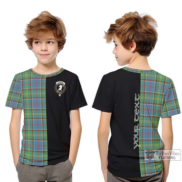 Colville Tartan Kid T-Shirt with Family Crest and Half Of Me Style