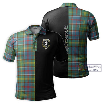 Colville Tartan Polo Shirt with Family Crest and Half Of Me Style