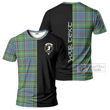 Colville Tartan T-Shirt with Family Crest and Half Of Me Style