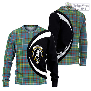 Colville Tartan Ugly Sweater with Family Crest Circle Style