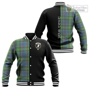 Colville Tartan Baseball Jacket with Family Crest and Half Of Me Style