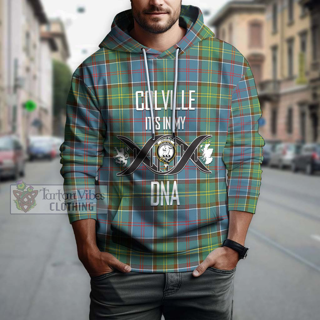 Colville Tartan Hoodie with Family Crest DNA In Me Style Pullover Hoodie - Tartanvibesclothing Shop