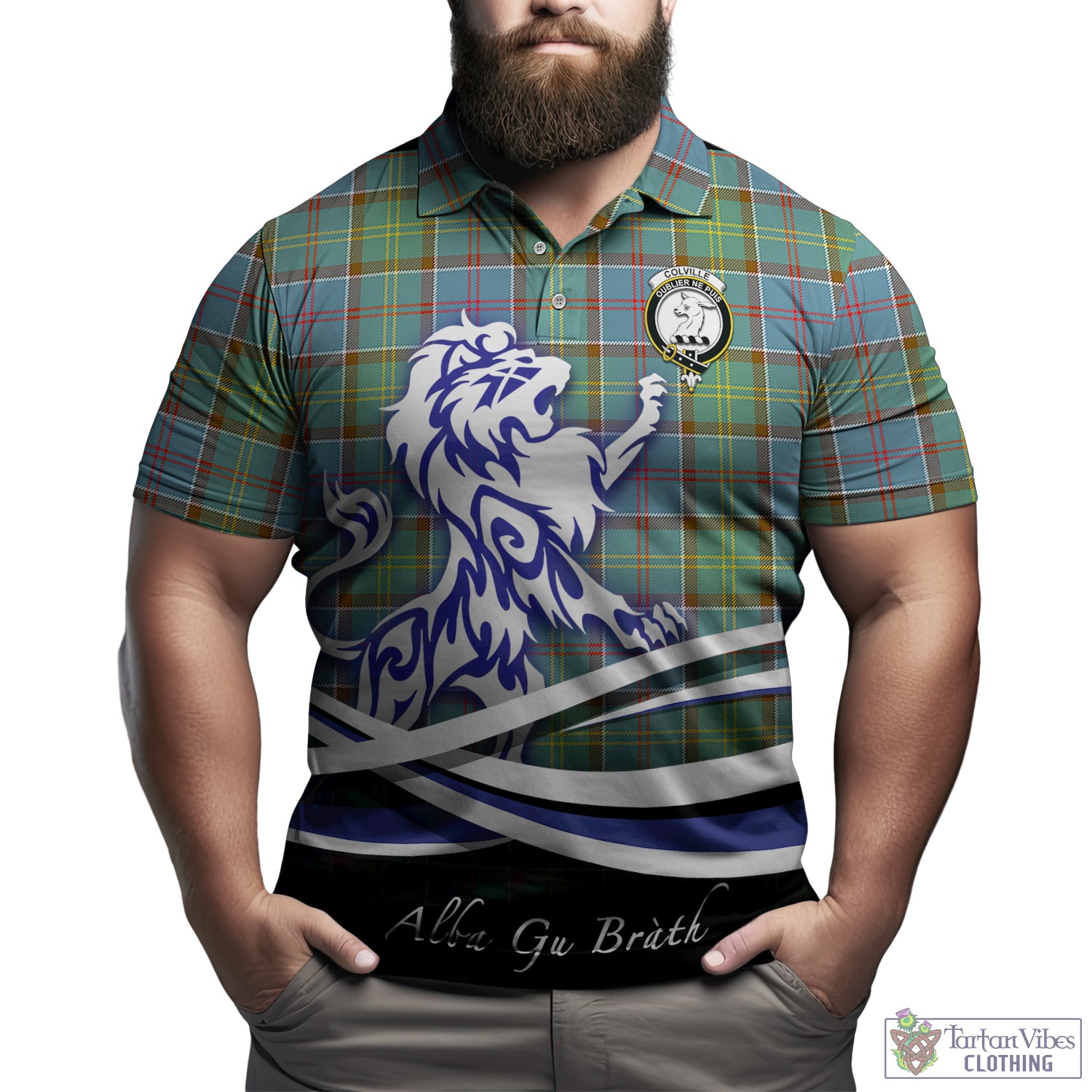 colville-tartan-polo-shirt-with-alba-gu-brath-regal-lion-emblem