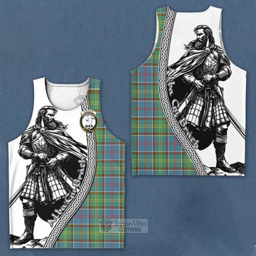 Colville Tartan Clan Crest Men's Tank Top with Highlander Warrior Celtic Style