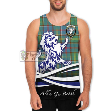 Colville Tartan Men's Tank Top with Alba Gu Brath Regal Lion Emblem