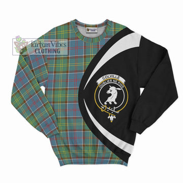 Colville Tartan Sweatshirt with Family Crest Circle Style