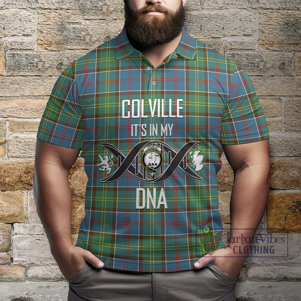 Colville Tartan Polo Shirt with Family Crest DNA In Me Style Kid - Tartanvibesclothing Shop