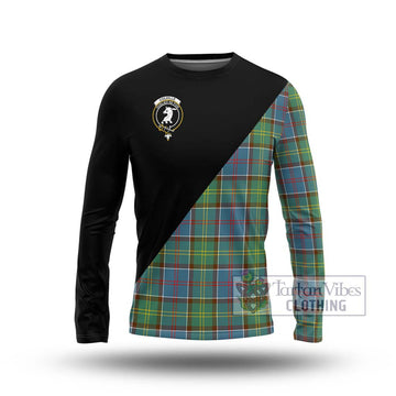 Colville Tartan Long Sleeve T-Shirt with Family Crest and Military Logo Style