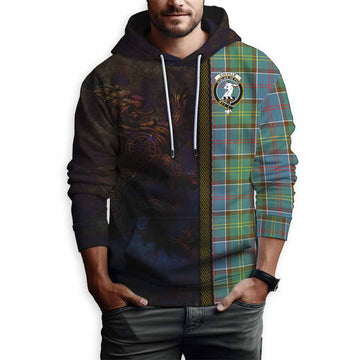 Colville Tartan Family Crest Hoodie Alba Gu Brath Be Brave Lion Ancient Style Pullover Hoodie - Tartan Vibes Clothing
