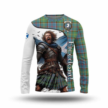 Colville Crest Tartan Long Sleeve T-Shirt Inspired by the Freedom of Scottish Warrior