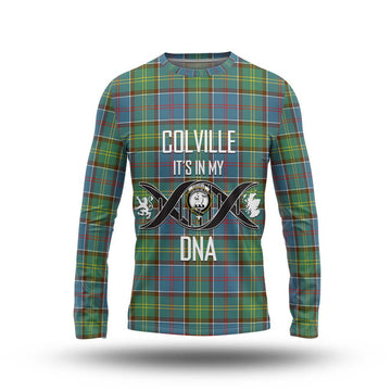 Colville Tartan Long Sleeve T-Shirt with Family Crest DNA In Me Style