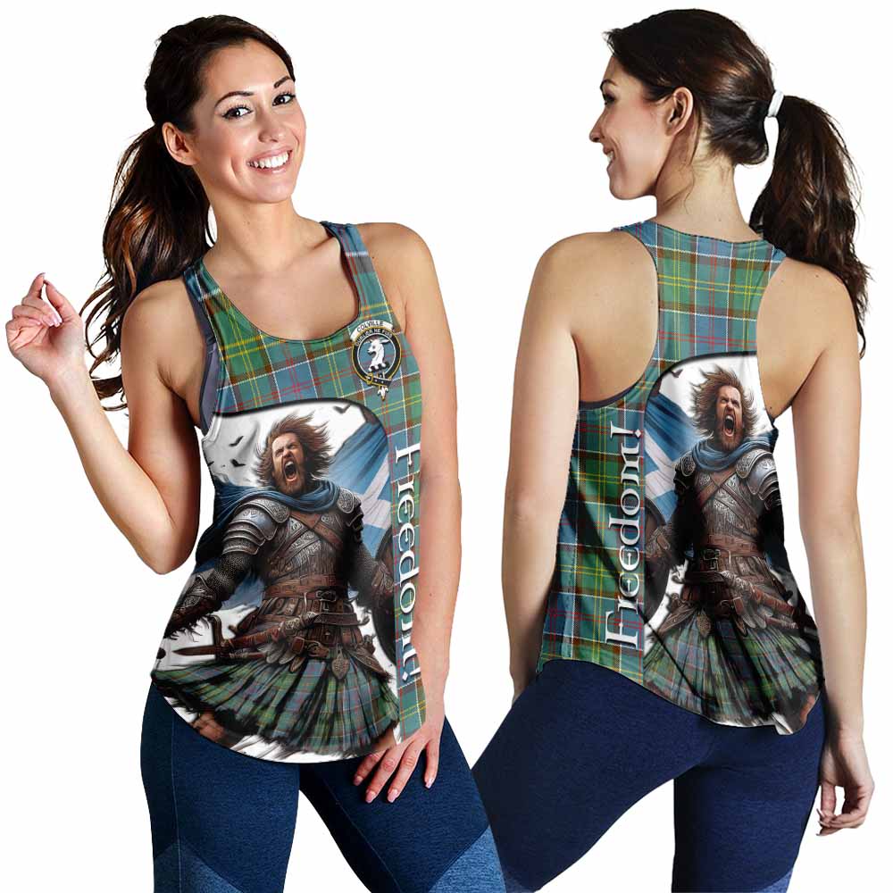 Tartan Vibes Clothing Colville Crest Tartan Women's Racerback Tanks Inspired by the Freedom of Scottish Warrior