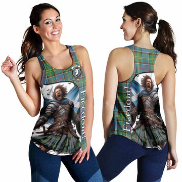 Colville Crest Tartan Women's Racerback Tanks Inspired by the Freedom of Scottish Warrior