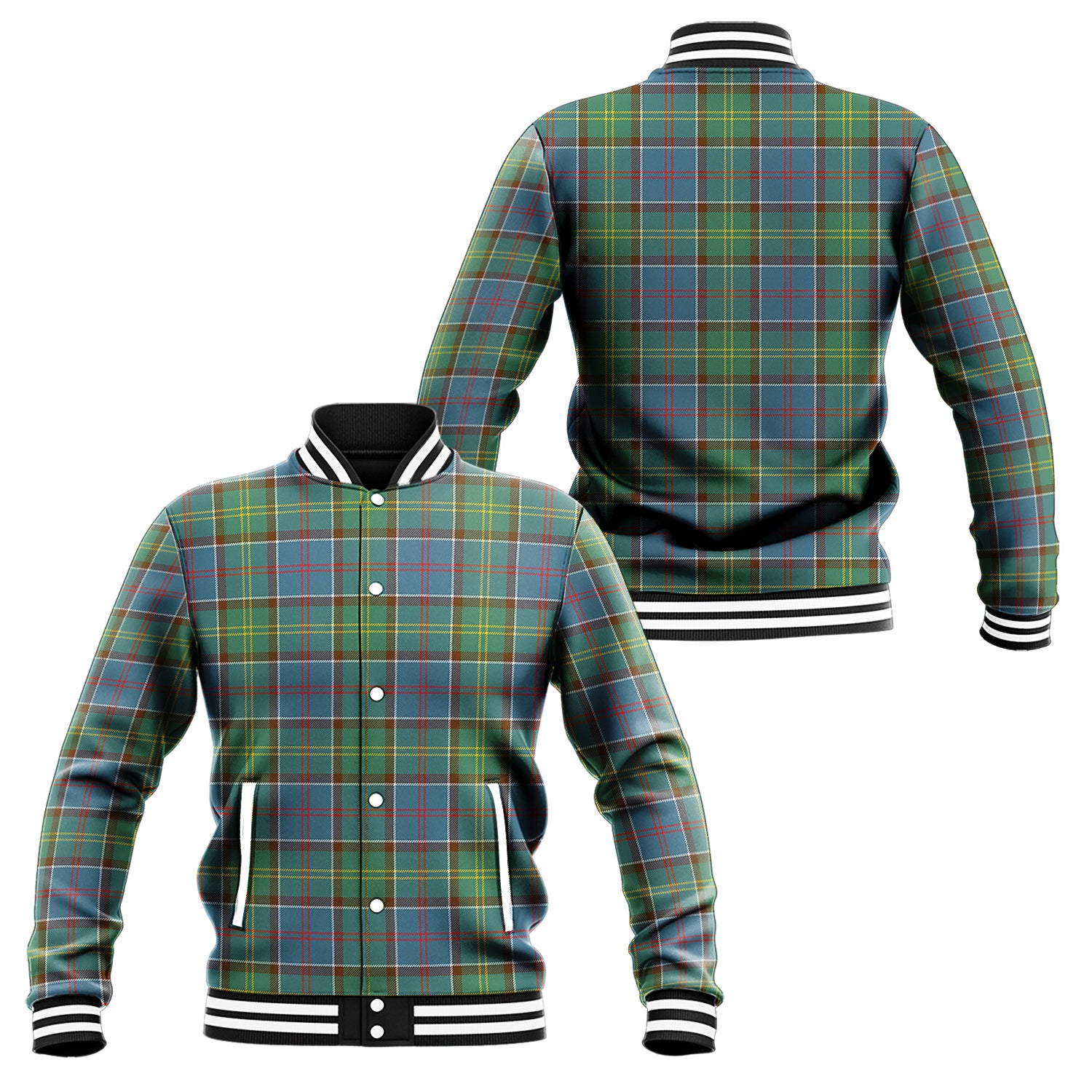 Colville Tartan Baseball Jacket Unisex - Tartan Vibes Clothing