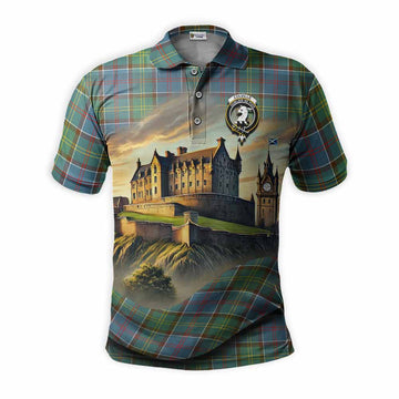 Colville Tartan Family Crest Polo Shirt with Scottish Ancient Castle Style Kid - Tartan Vibes Clothing