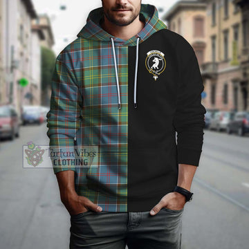 Colville Tartan Hoodie with Family Crest and Half Of Me Style