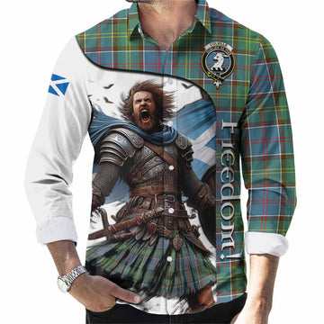 Colville Crest Tartan Long Sleeve Button Shirt Inspired by the Freedom of Scottish Warrior