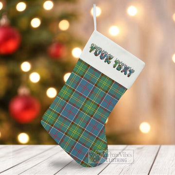 Colville Tartan Christmas Stocking with Personalized Text