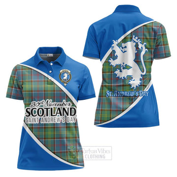 Colville Family Crest Tartan Women's Polo Shirt Celebrate Saint Andrew's Day in Style